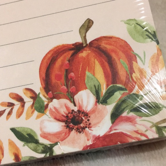 OCS Fall Harvest Pumpkin Floral Market List Notepad Two Pack NWT 140sht 8x4x.75” - Picture 13 of 16
